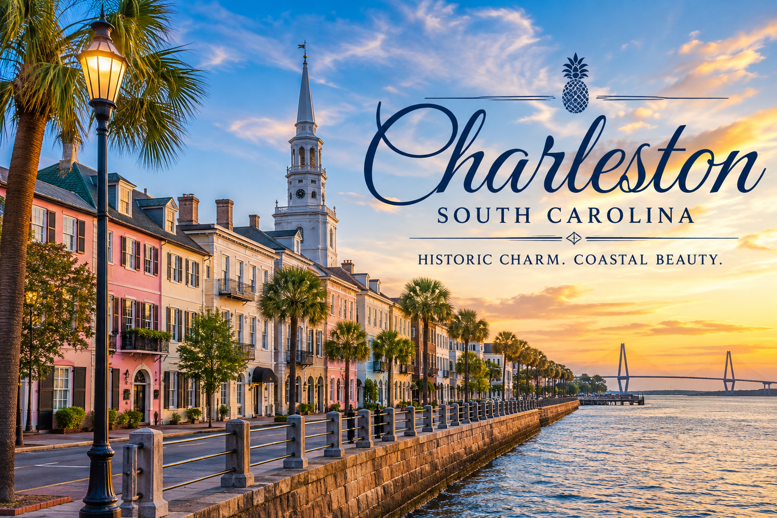 Charleston, South Carolina historic waterfront and coastal scenery